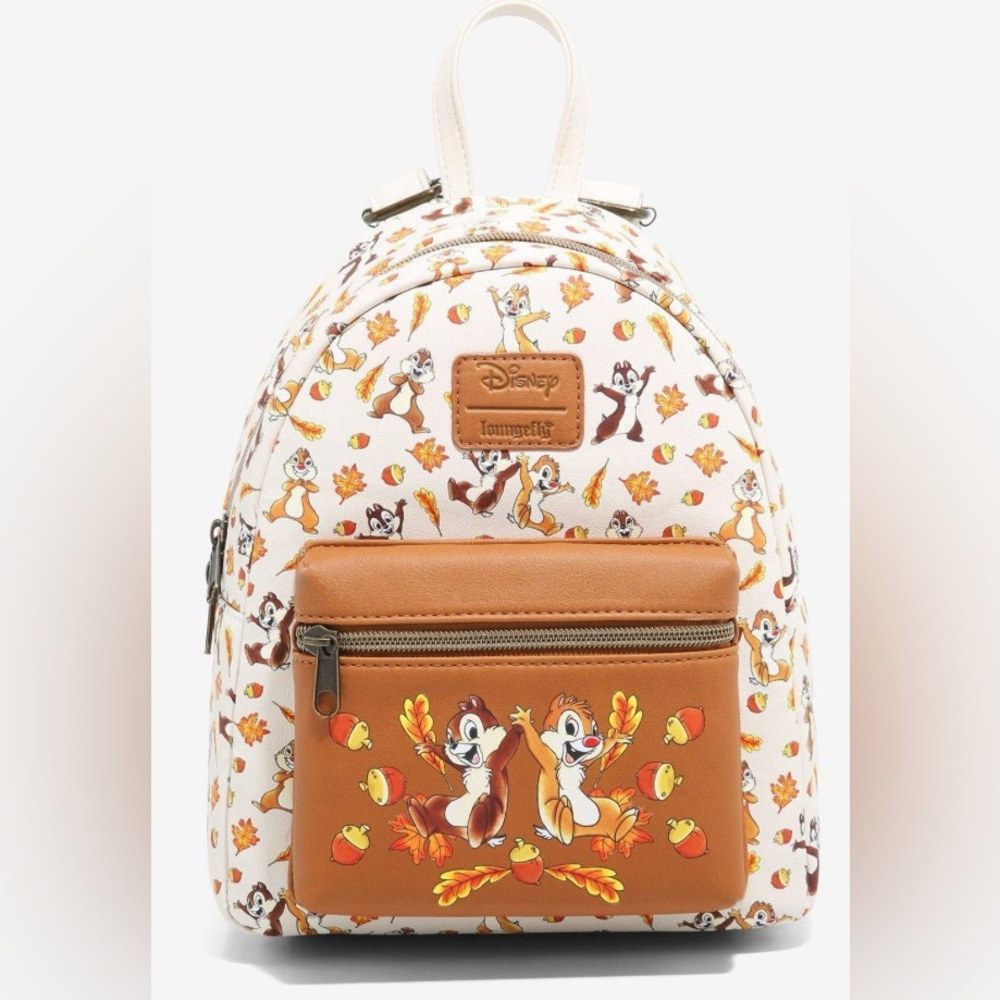 Loungefly Cream and Brown Chip and Dale Backpack